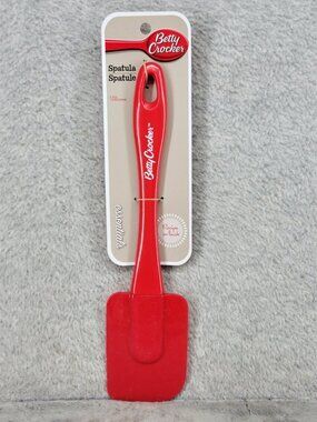 Betty Crocker Essentials Red Silicone Spatula Dishwasher Safe Kitchen Tool